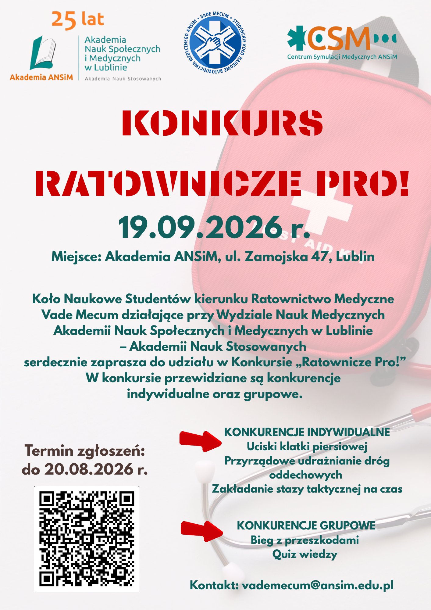 obrazek z informacjami o konkursie Ratownicze Pro