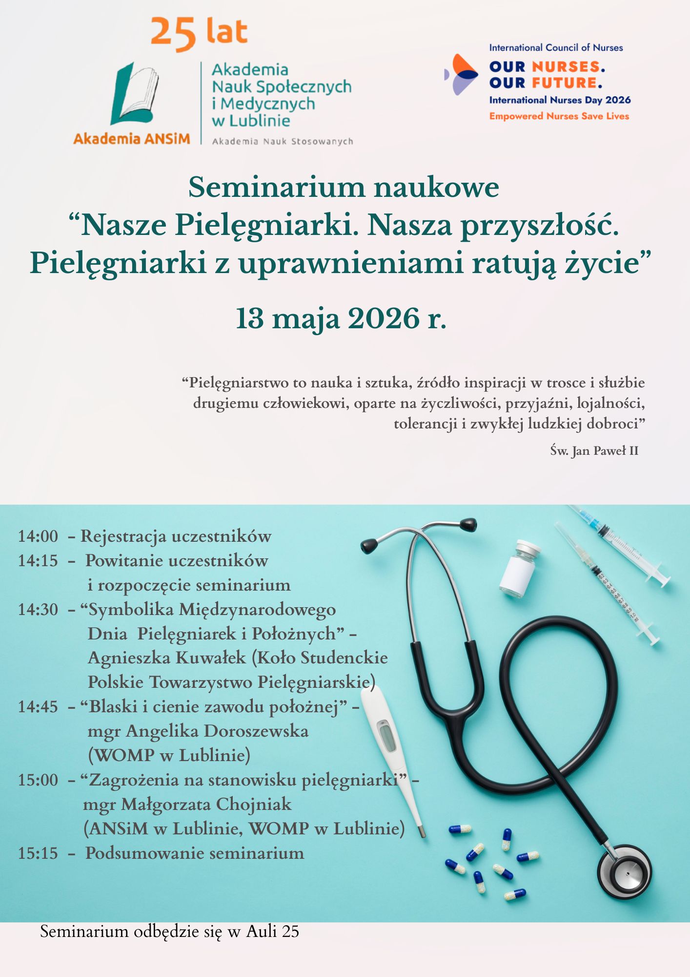 Informacja o seminarium pielegniarstwa